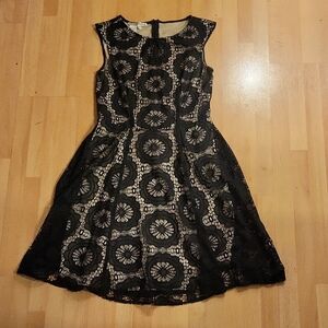 Maggy London Black Lace Midi Dress